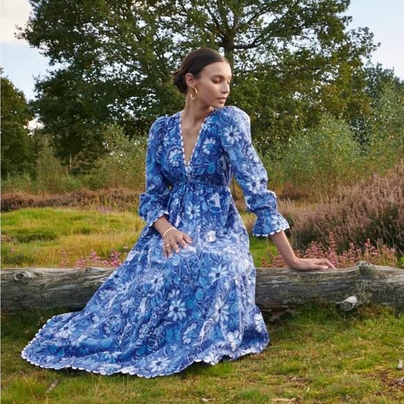 neve & noor Dresses & Skirts - Neve & Noor Flora Dress in Royal Azure S/M